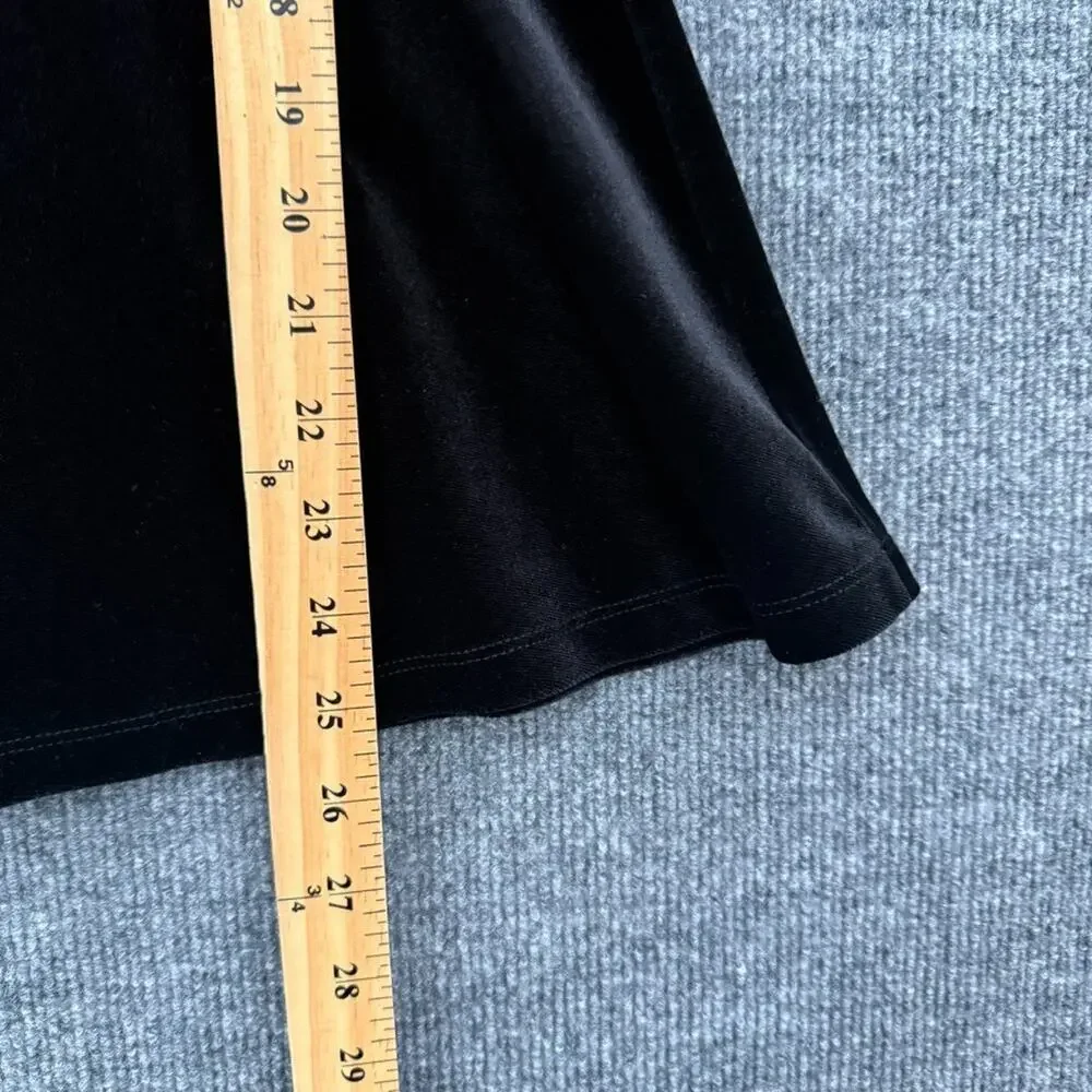 Old Navy Girls Black Velour Fit & Flare Dress Size 6/7 Holiday Twirly Velvet